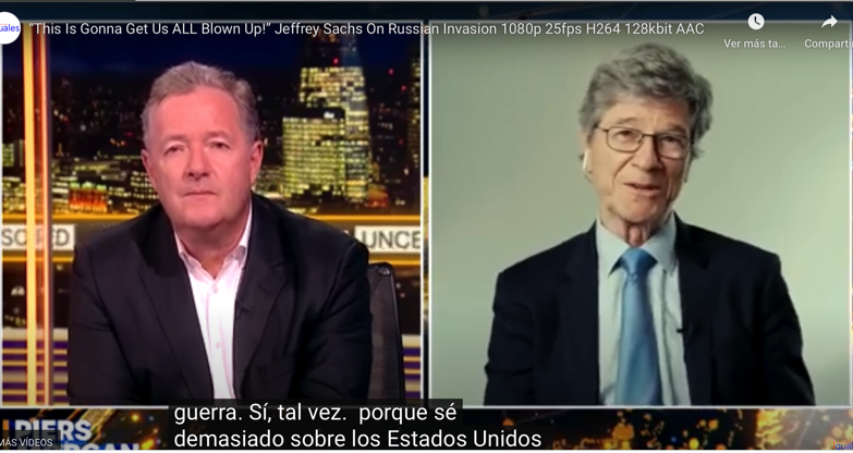 Entrevista a Jeffrey Sachs sobre la guerra en Ucrania